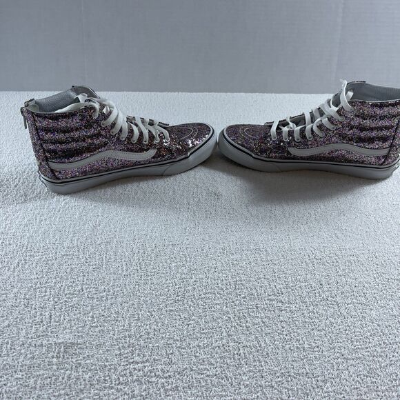 Vans Off Wall TheSK8-HI Slim Zip Sneaker TrueGlitter Women 10.5 Men 9 Unisex EUC - Picture 4 of 13